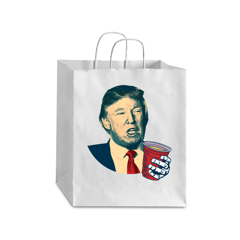 Donald Trump Celebrating 4th Of July Debie Paper Bag - 10 X 5 X 13 | Artistshot