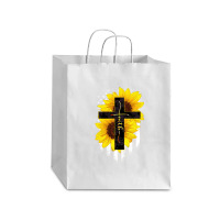 Faith Sunflower Flag Debie Paper Bag - 10 X 5 X 13 | Artistshot