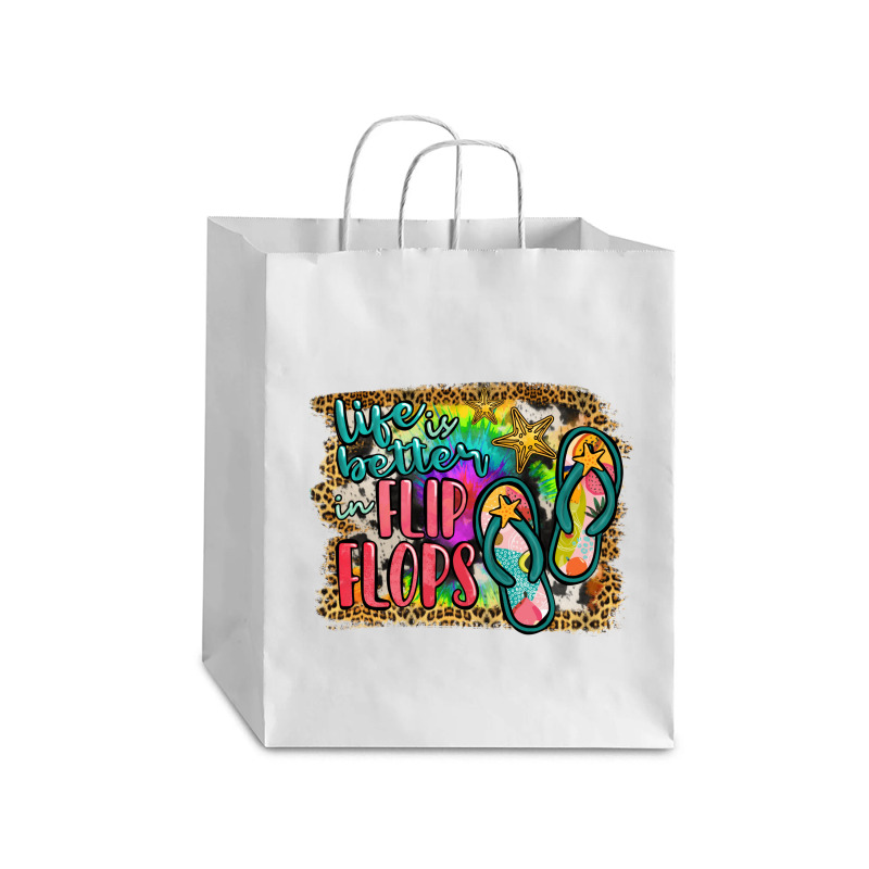 Life Is Better In Flip Flops Debie Paper Bag - 10 X 5 X 13 | Artistshot