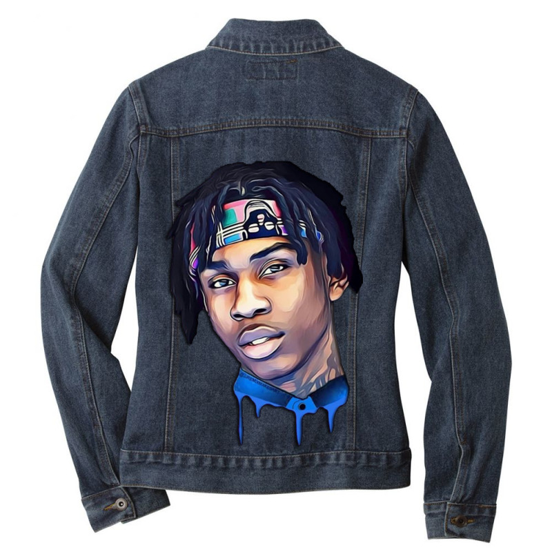 Custom Polo G Ladies Denim Jacket By 