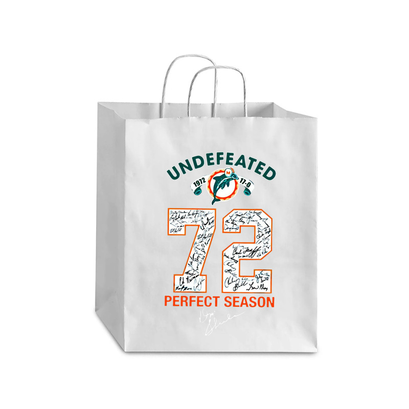 Miami Dolphin Undefeated Debie Paper Bag - 10 X 5 X 13 | Artistshot