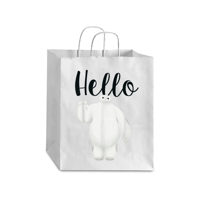 Funny Big Hero 6 Baymax Hello Wave Graphic Debie Paper Bag - 10 X 5 X 13 | Artistshot