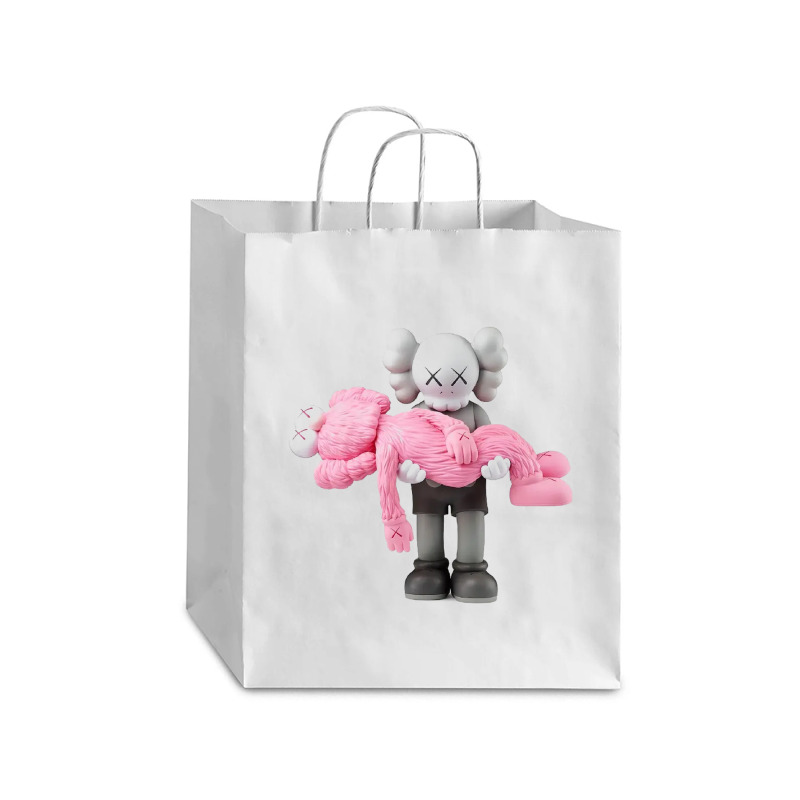 'kaws' Helping Pink Debie Paper Bag - 10 X 5 X 13 | Artistshot