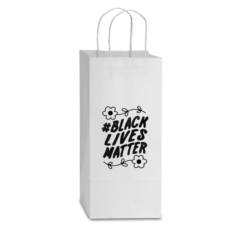 Black Live Is Matter Double Wine Paper Bag - 6 1/2 X 3 1/2 X 12 3/8 | Artistshot