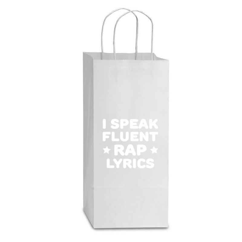 I Speak Fluent Rap Lyrics Double Wine Paper Bag - 6 1/2 X 3 1/2 X 12 3/8 | Artistshot