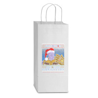 Half Of You Are On My Naughty List Double Wine Paper Bag - 6 1/2 X 3 1/2 X 12 3/8 | Artistshot