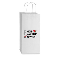 Nice Naughty Jewish Double Wine Paper Bag - 6 1/2 X 3 1/2 X 12 3/8 | Artistshot