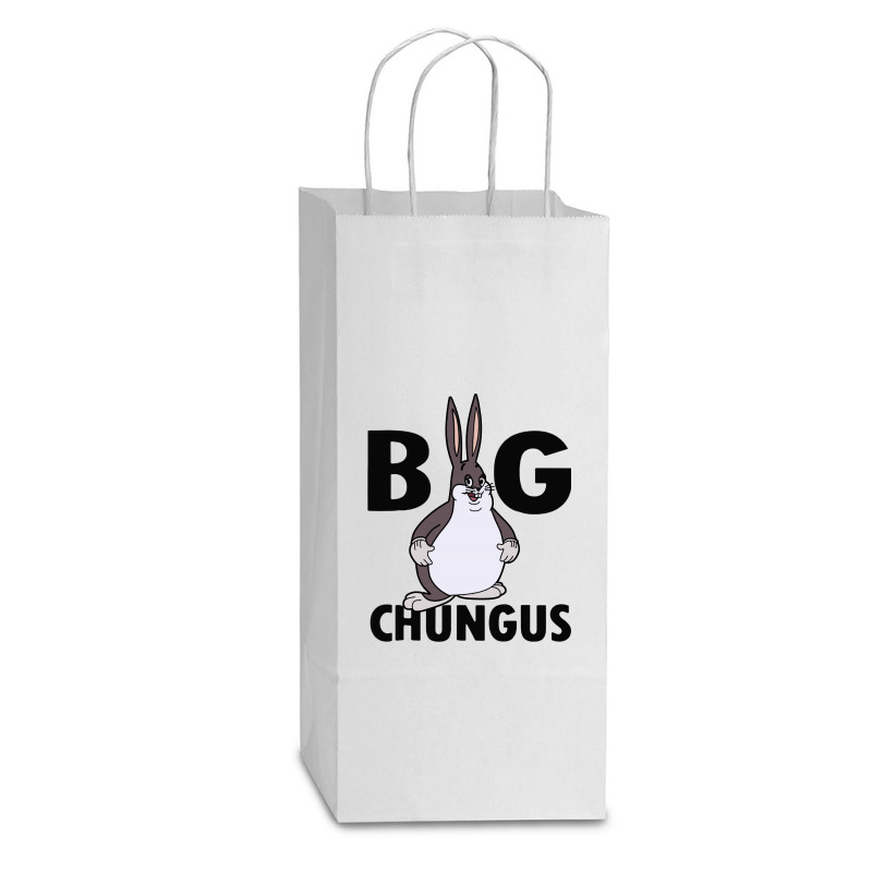 Big Chungus Double wine Paper Bag - 6 1/2 x 3 1/2 x 12 3/8 by Creative Tees | Artistshot