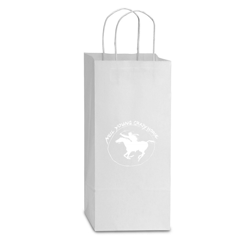 Neil Young Crazy Horse Double wine Paper Bag - 6 1/2 x 3 1/2 x 12 3/8 by BLACKHEART | Artistshot