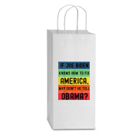 Republican Conservative Political Double Wine Paper Bag - 6 1/2 X 3 1/2 X 12 3/8 | Artistshot