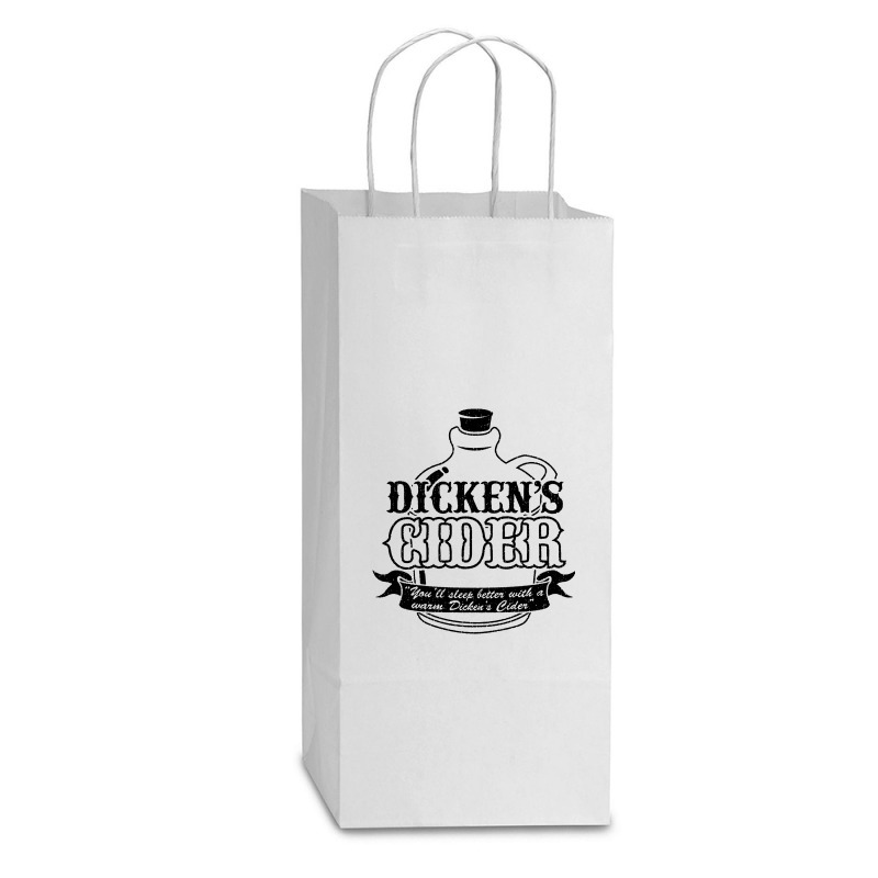 Dickens Cider Double Wine Paper Bag - 6 1/2 X 3 1/2 X 12 3/8 | Artistshot