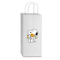 Cute Peanuts Double Wine Paper Bag - 6 1/2 X 3 1/2 X 12 3/8 | Artistshot