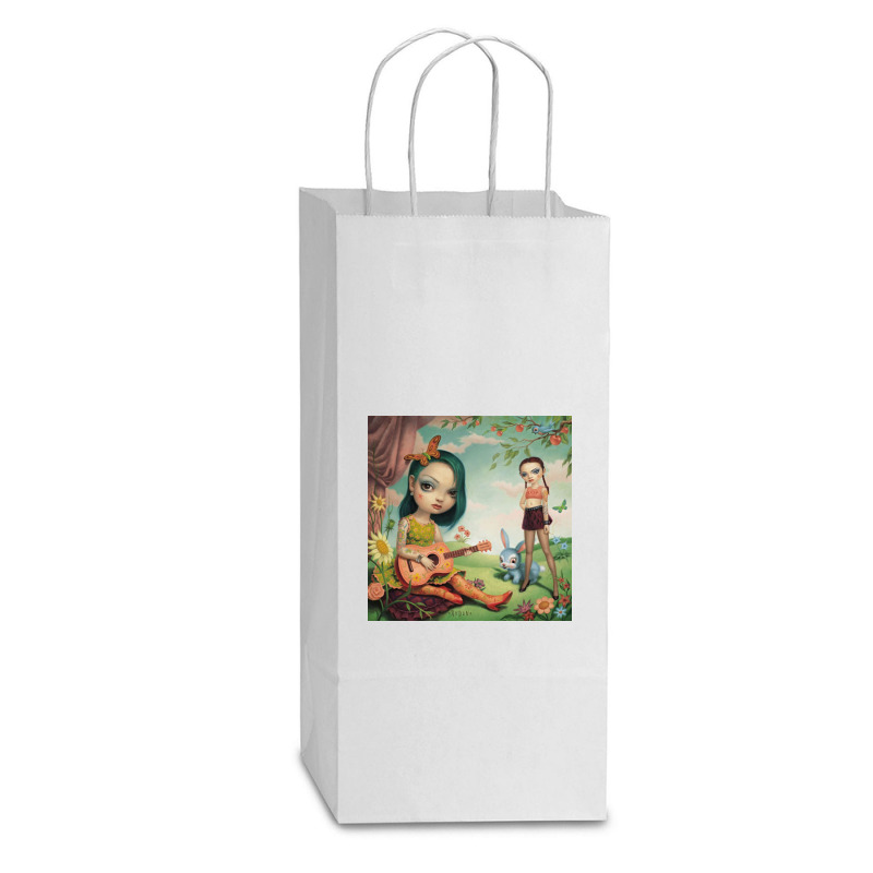 Mark Ryden - Duo Siblings Double Wine Paper Bag - 6 1/2 X 3 1/2 X 12 3/8 | Artistshot