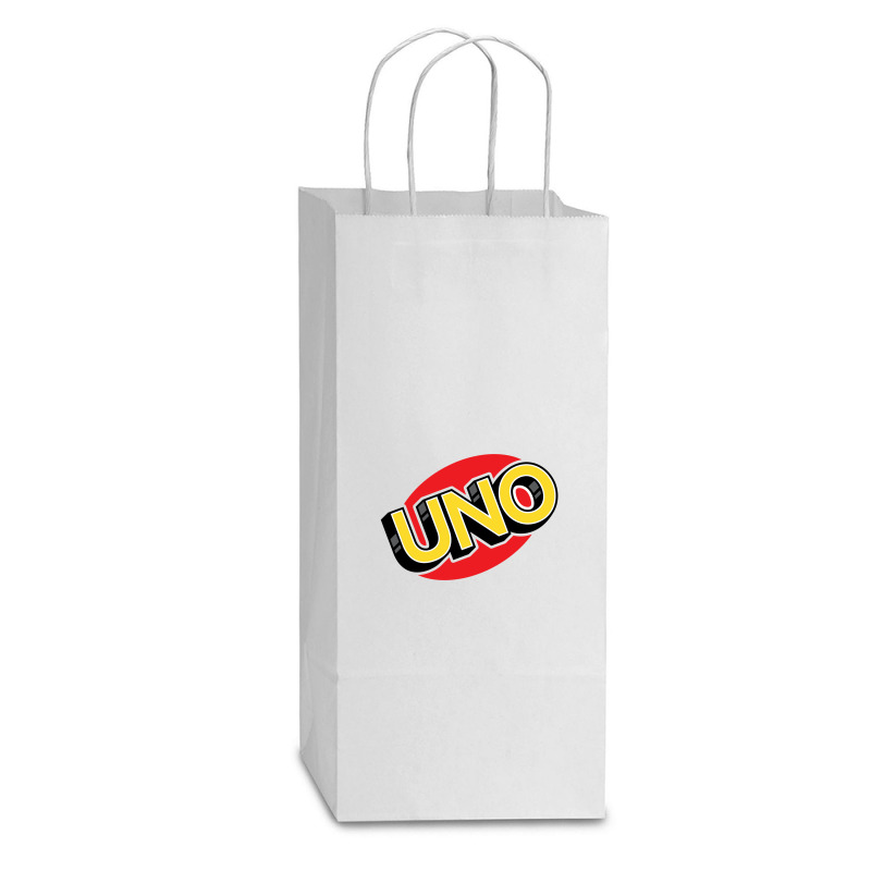 Uno Card Game Double Wine Paper Bag - 6 1/2 X 3 1/2 X 12 3/8 | Artistshot