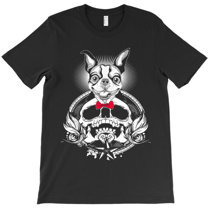 Boston Terrier Skull Halloween Dog T-shirt | Artistshot