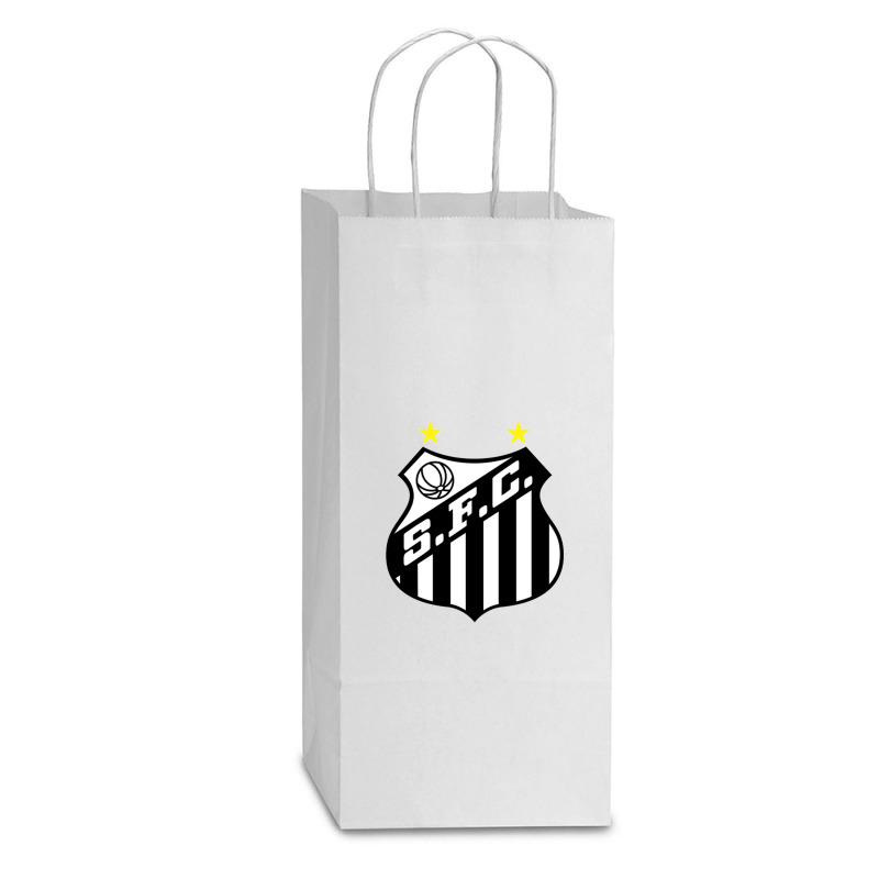 Santos Fc Double Wine Paper Bag - 6 1/2 X 3 1/2 X 12 3/8 | Artistshot