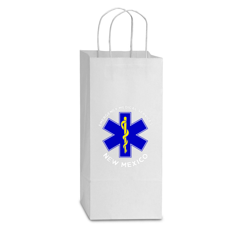 New Mexico Ems Emergency Medical Services Emt Medic Double Wine Paper Bag - 6 1/2 X 3 1/2 X 12 3/8 | Artistshot