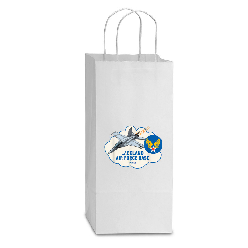 Lackland Afb Air Force Base Texas Tx Veterans T Shirt Double Wine Paper Bag - 6 1/2 X 3 1/2 X 12 3/8 | Artistshot