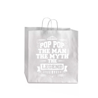 Pop Pop The Man The Myth The Legend Jumbo Paper Bag - 18 X 7 X 18 3/4 | Artistshot