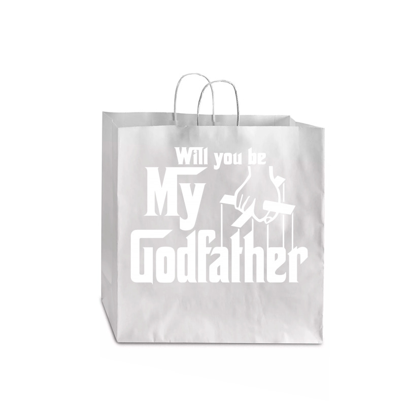 Will You Be My Godfather Jumbo Paper Bag - 18 X 7 X 18 3/4 | Artistshot