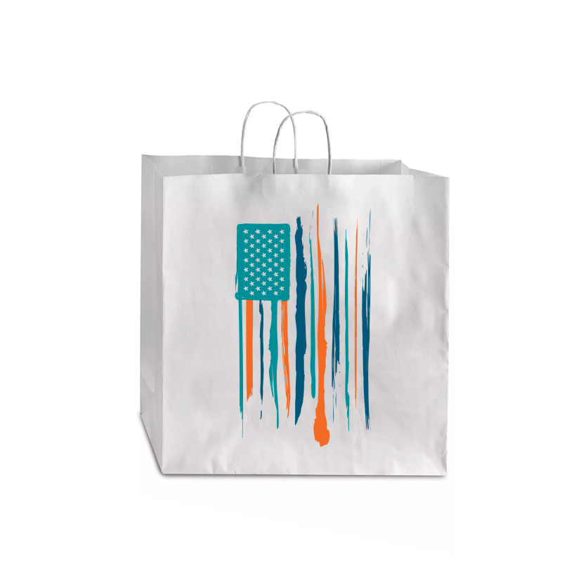 Miami Dolphins Jumbo Paper Bag - 18 X 7 X 18 3/4 | Artistshot