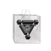 3d Freemasonry Illuminati Eye Of Providence Jumbo Paper Bag - 18 X 7 X 18 3/4 | Artistshot