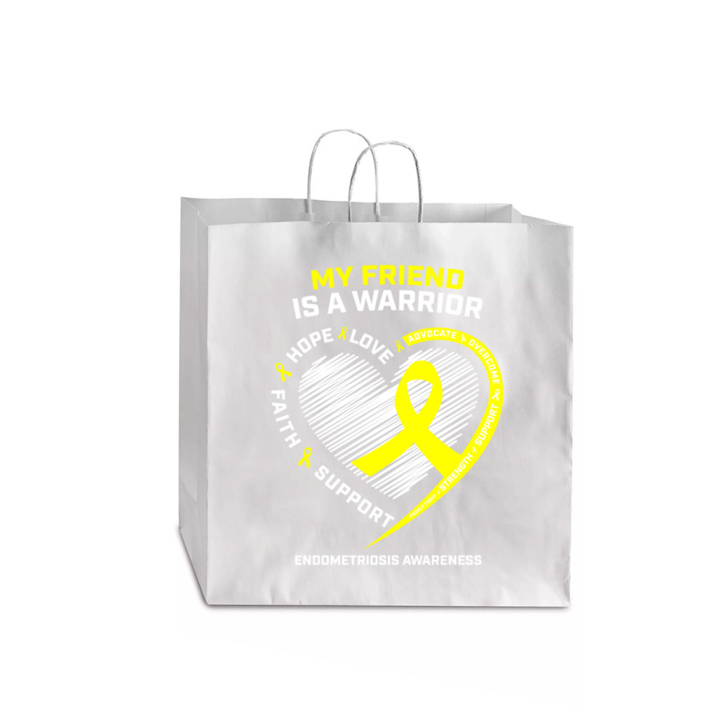 Women Men Yellow Endo Warrior Friend Endometriosis Awareness Jumbo Paper Bag - 18 X 7 X 18 3/4 | Artistshot