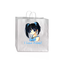 I Love Anime! Anime Girl Jumbo Paper Bag - 18 X 7 X 18 3/4 | Artistshot