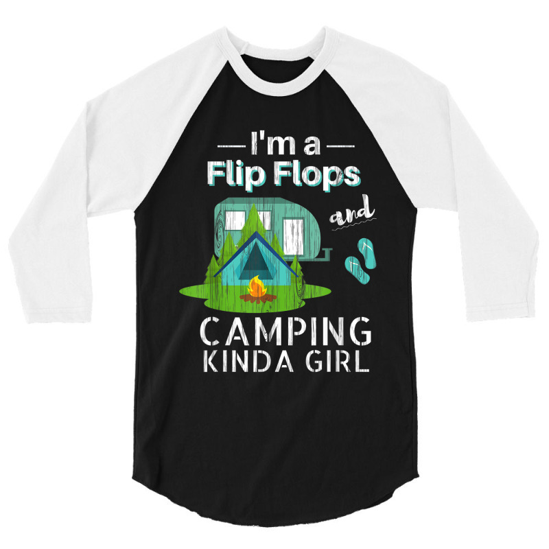 Camping Flip Flops Roadtrips Rv 3/4 Sleeve Shirt | Artistshot