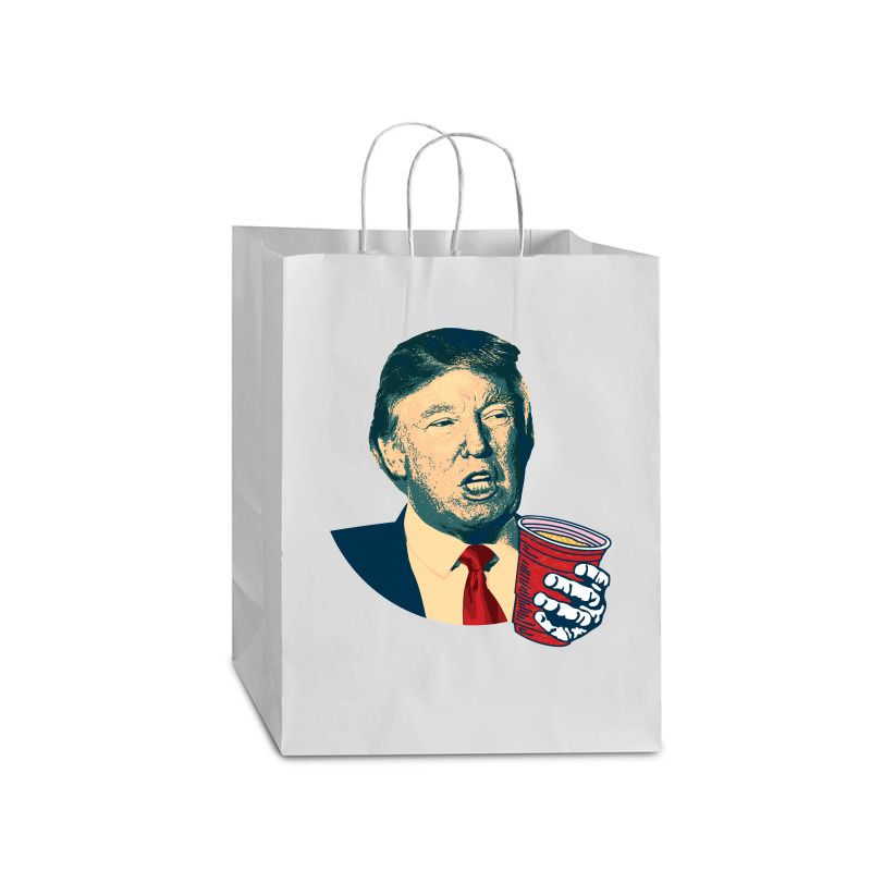 Donald Trump Celebrating 4th Of July Mart Paper Bag -13 X 7 X 17 | Artistshot