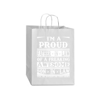 I'm A Proud Father In Law Of A Freaking Awesome Son In Law Mart Paper Bag -13 X 7 X 17 | Artistshot