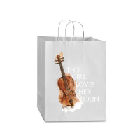 This Girl Loves Her Violin For Dark Mart Paper Bag -13 X 7 X 17 | Artistshot