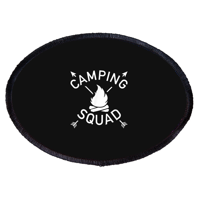 Camping Squad Campfire Oval Patch | Artistshot