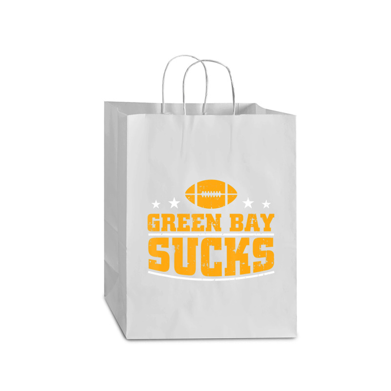 Green Bay Sucks Football Sarcastic Humor Mart Paper Bag -13 X 7 X 17 | Artistshot