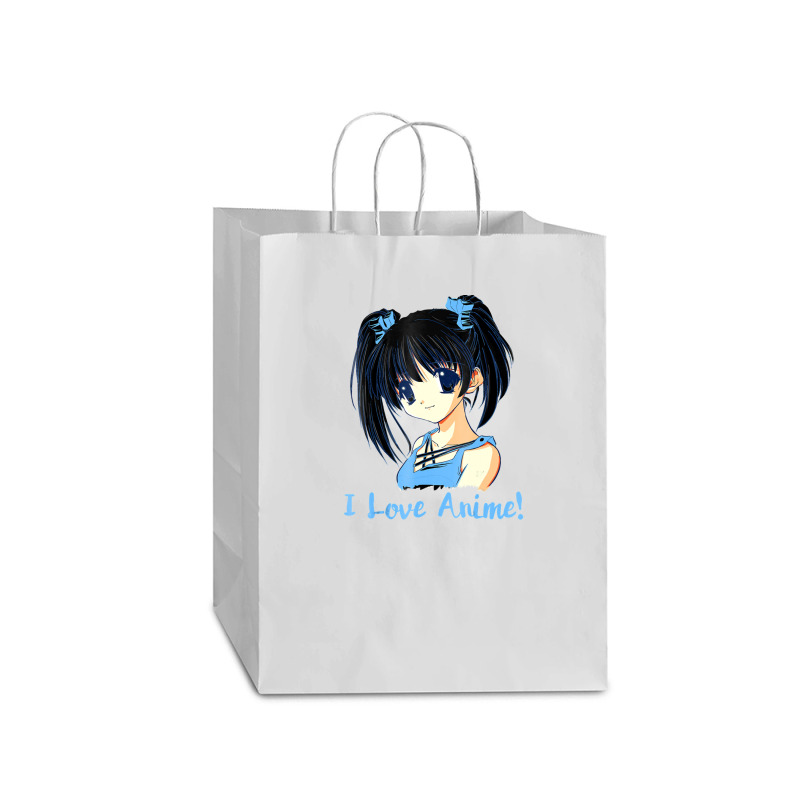 I Love Anime! Anime Girl Mart Paper Bag -13 x 7 x 17 by FranklinTepper1 | Artistshot