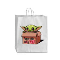 Adopt A Baby Mandalorian Baby Yoda Queen Paper Bag - 16 X 6 X 19 1/4 | Artistshot