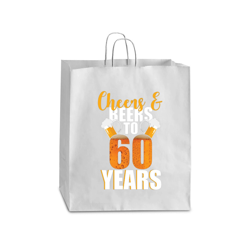 60th Birthday Cheers & Beers To 60 Years Queen Paper Bag - 16 X 6 X 19 1/4 | Artistshot