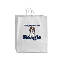 This Girl Loves Her Beagle Queen Paper Bag - 16 X 6 X 19 1/4 | Artistshot