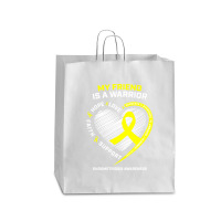 Women Men Yellow Endo Warrior Friend Endometriosis Awareness Queen Paper Bag - 16 X 6 X 19 1/4 | Artistshot