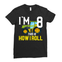 8 Years Old Tractor Farm Lovers Tee Birthday Ladies Fitted T-shirt | Artistshot