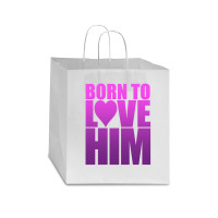 Born To Love Him Star Paper Bag - 13 X 7 X 13 | Artistshot