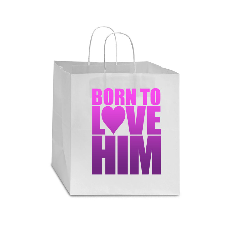 Born To Love Him Star Paper Bag - 13 X 7 X 13 | Artistshot