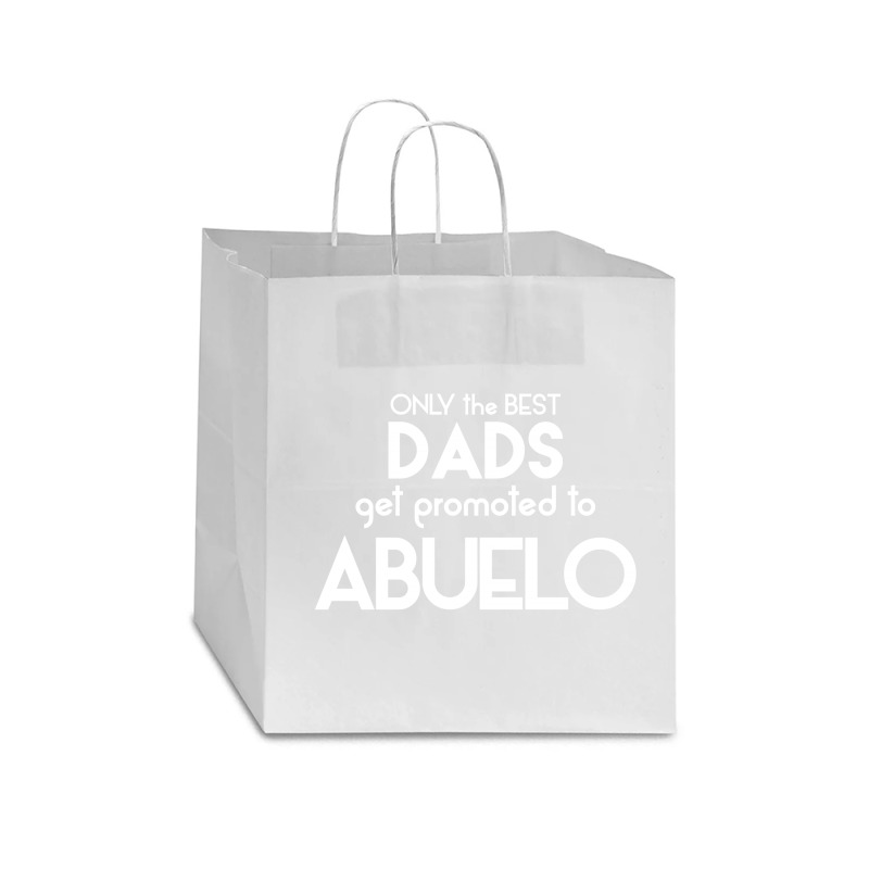 Only The Best Dads Get Promoted To Abuelo Star Paper Bag - 13 X 7 X 13 | Artistshot