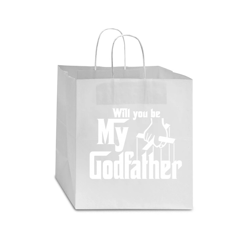 Will You Be My Godfather Star Paper Bag - 13 X 7 X 13 | Artistshot