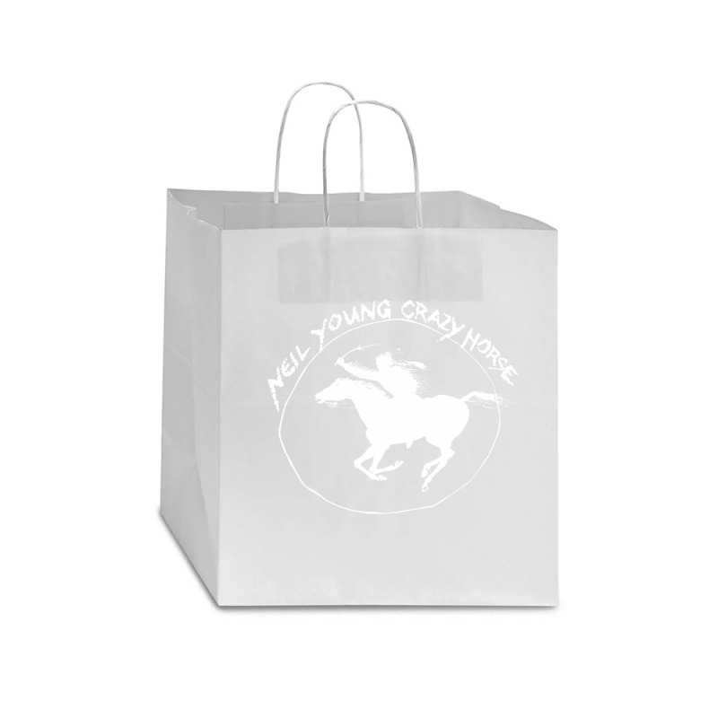 Neil Young Crazy Horse Star Paper Bag - 13 x 7 x 13 by BLACKHEART | Artistshot