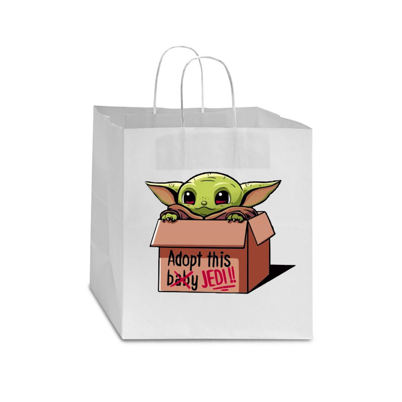 Adopt A Baby Mandalorian Baby Yoda Star Paper Bag - 13 x 7 x 13 by paulscott Art | Artistshot