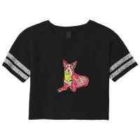 An Alert Border Collie Mix Br Scorecard Crop Tee | Artistshot