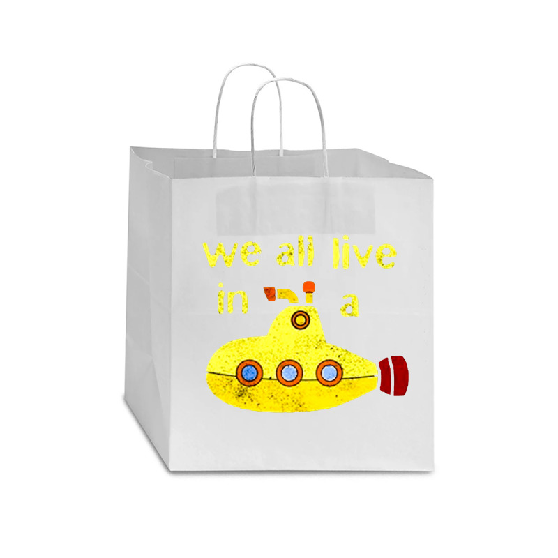 Yellow Submarine, The Yellow Submarine, Yellow, Submarine Star Paper Bag - 13 X 7 X 13 | Artistshot