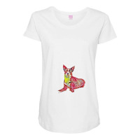 An Alert Border Collie Mix Br Maternity Scoop Neck T-shirt | Artistshot