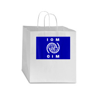 International Organization For Migration (iom) Flag T Shirt Star Paper Bag - 13 X 7 X 13 | Artistshot